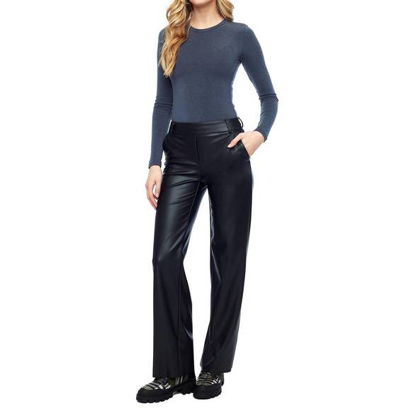NEW I LOVE TYLER MADISON yaelle vegan soft leather ankle pant in black - Picture 1 of 2